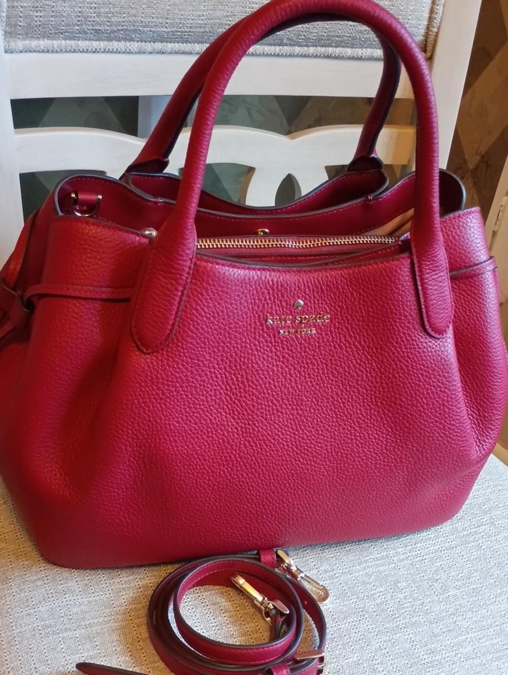 Kate Spade Large Dumpling Satchel Pebble Leather - Picture 3 of 17
